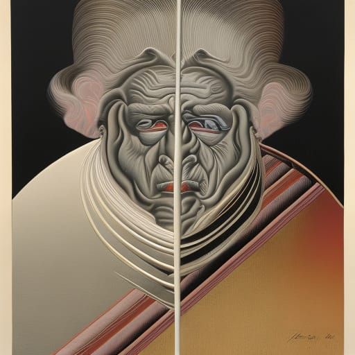 Disturbing Portrait of Mental Anguish in Lowbrow Style