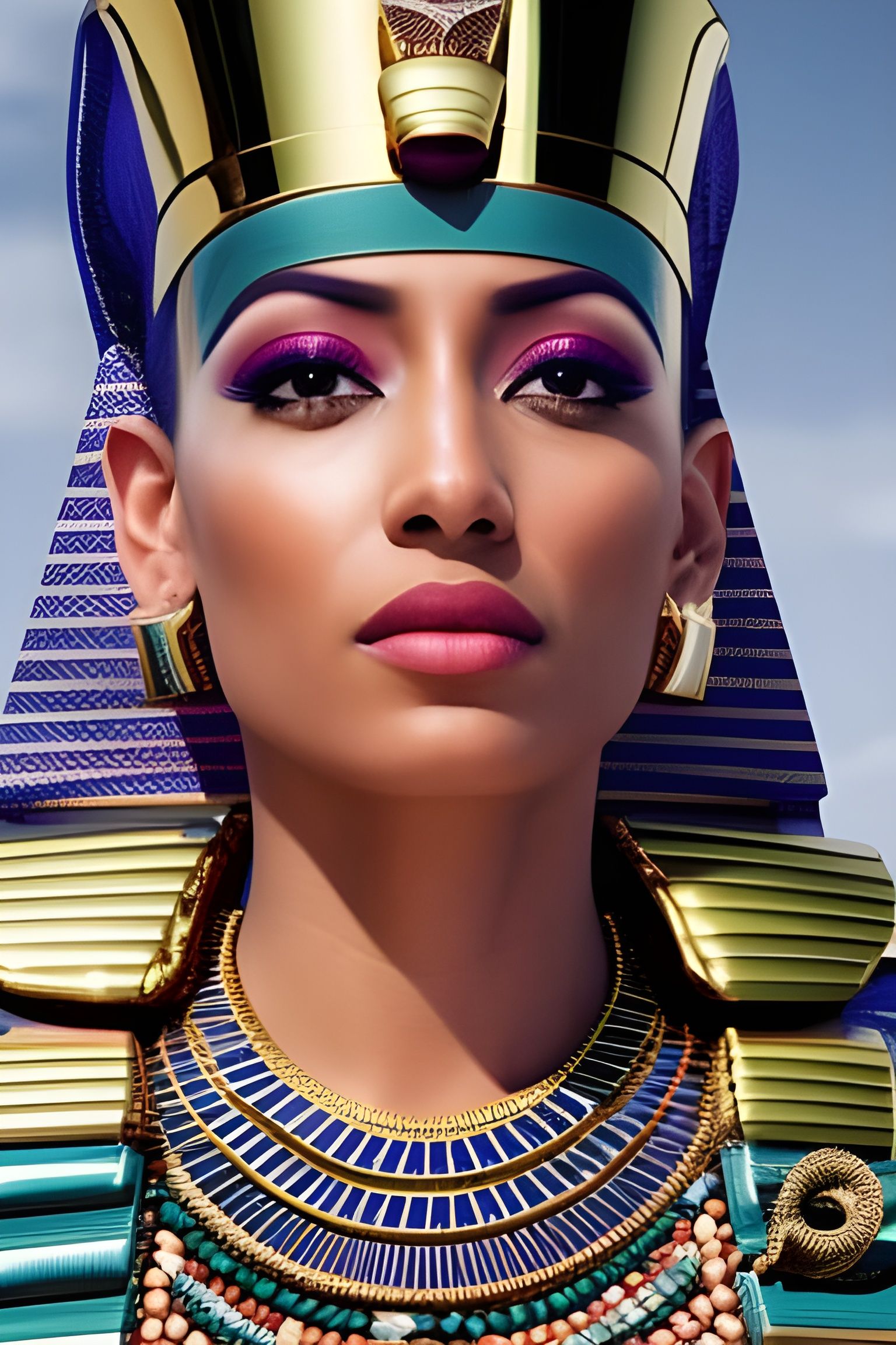 Sobekneferu: Regal Egyptian Pharaoh Portrait