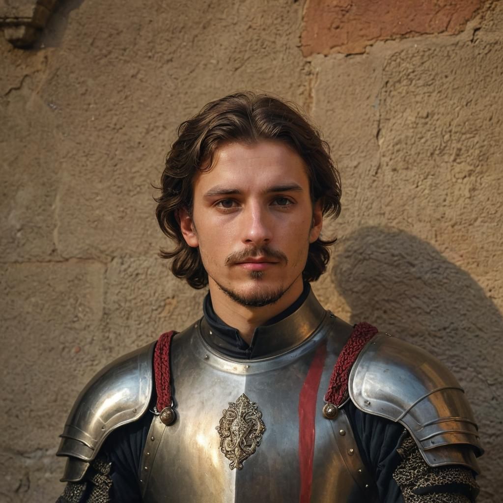 Italian Knight Portrait in Contemporary Renaissance Style