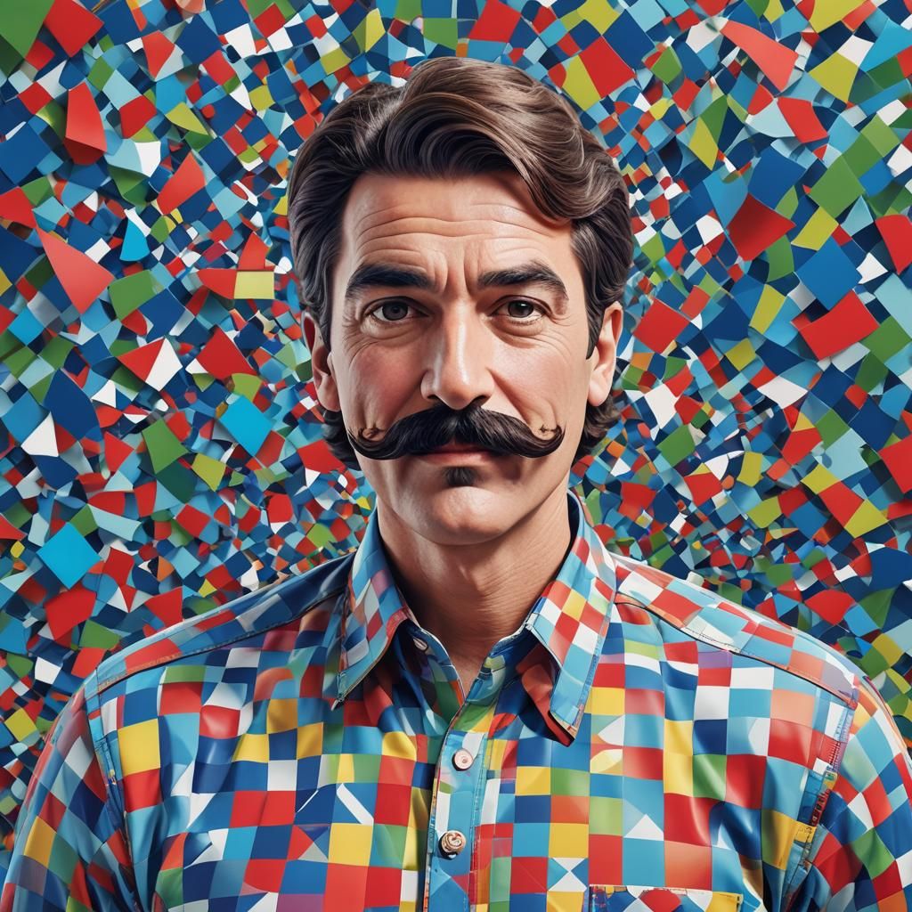 Whimsical 3D Render of a Cheerful Man