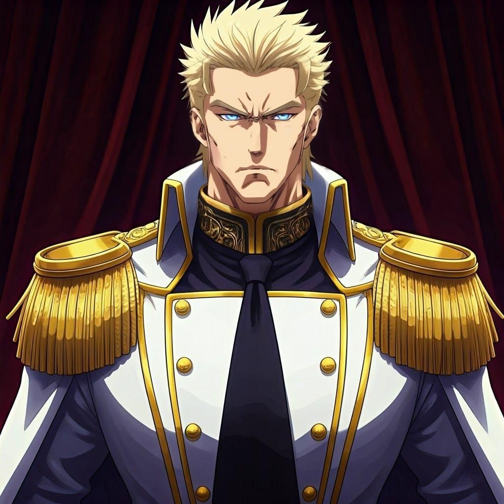 Anime Man in Gold and White Clothes