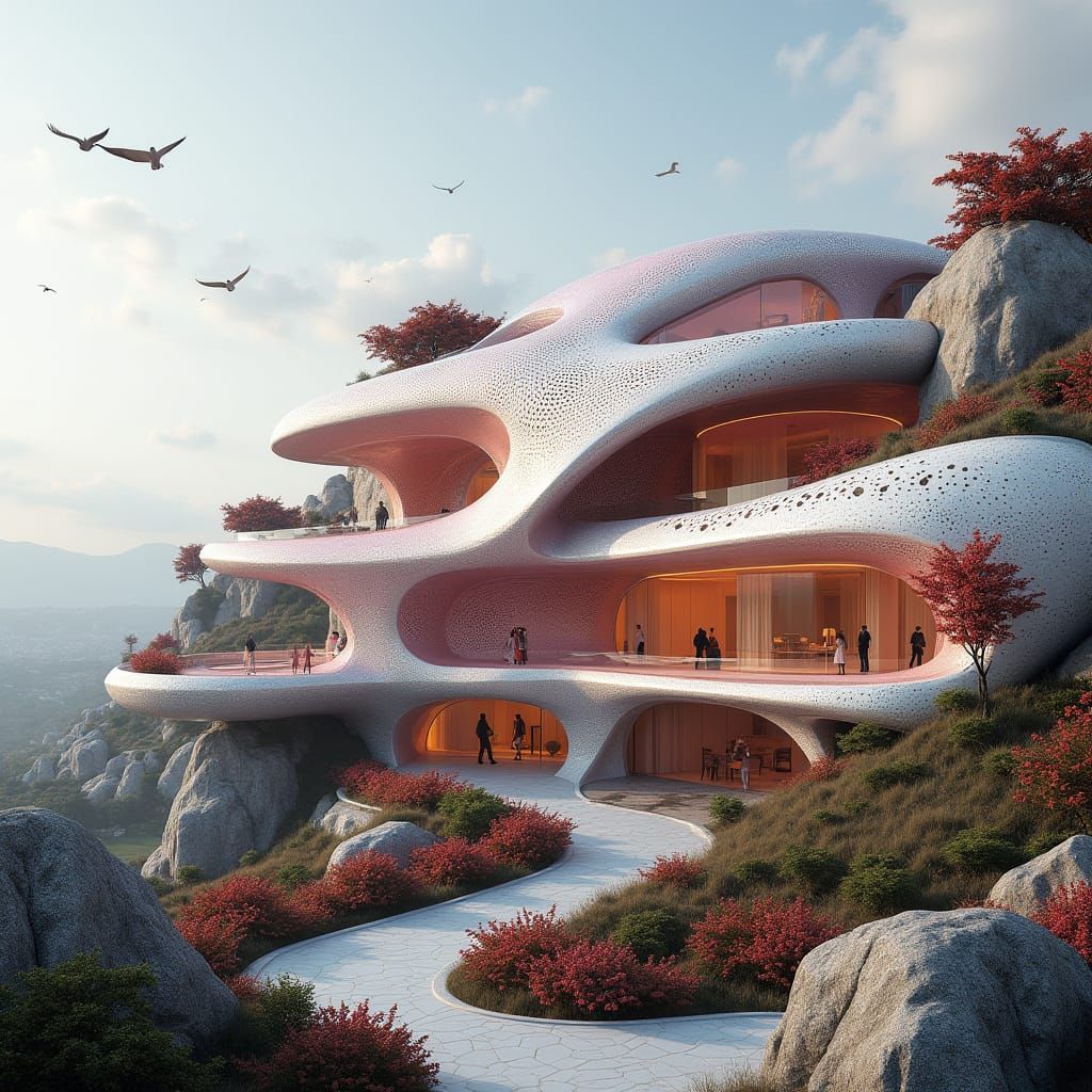 Futuristic Bionic Building with Iranian Geometric Design