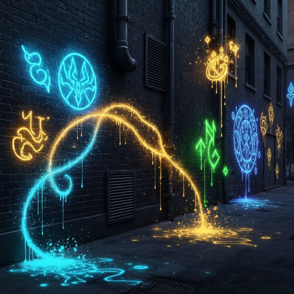 Vivid Magical Graffiti Transforms Dark Alleyways