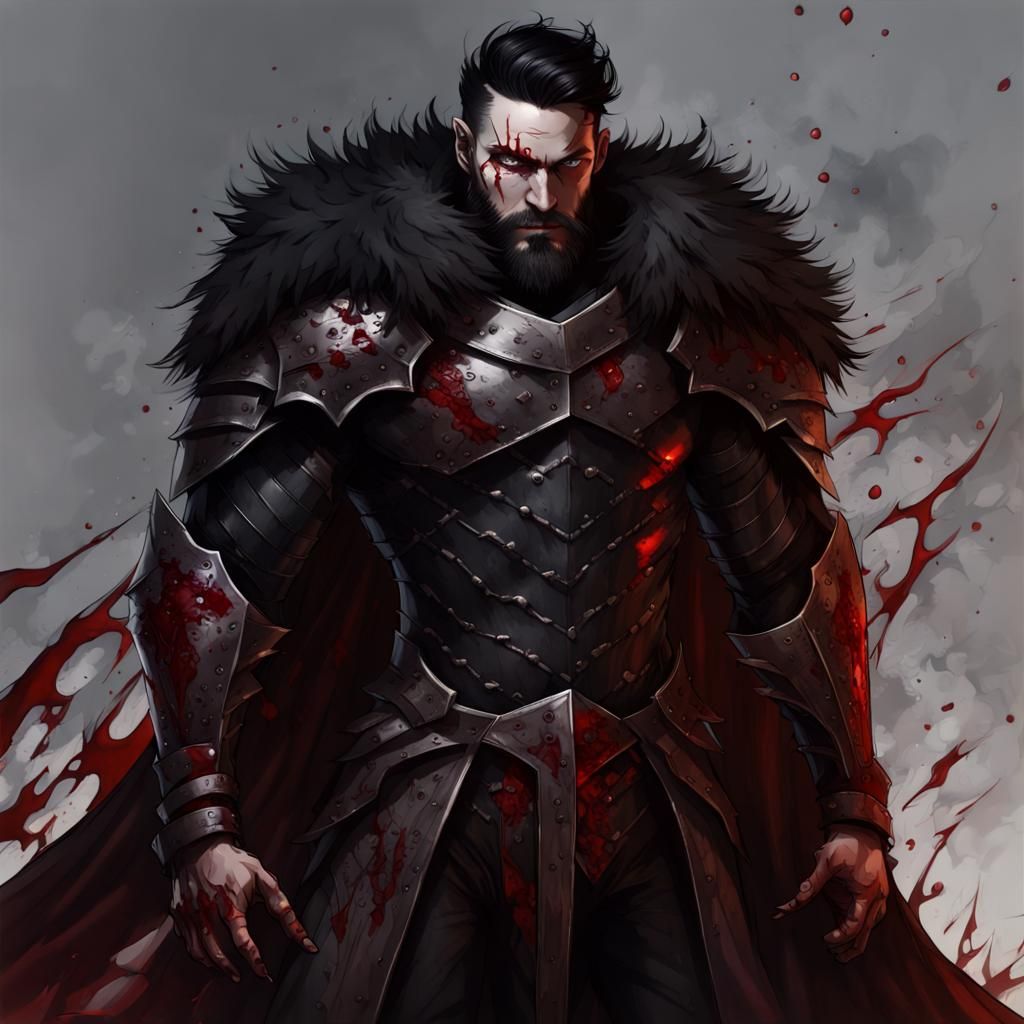 Crimson Knight with Viscous Blood Tendrils