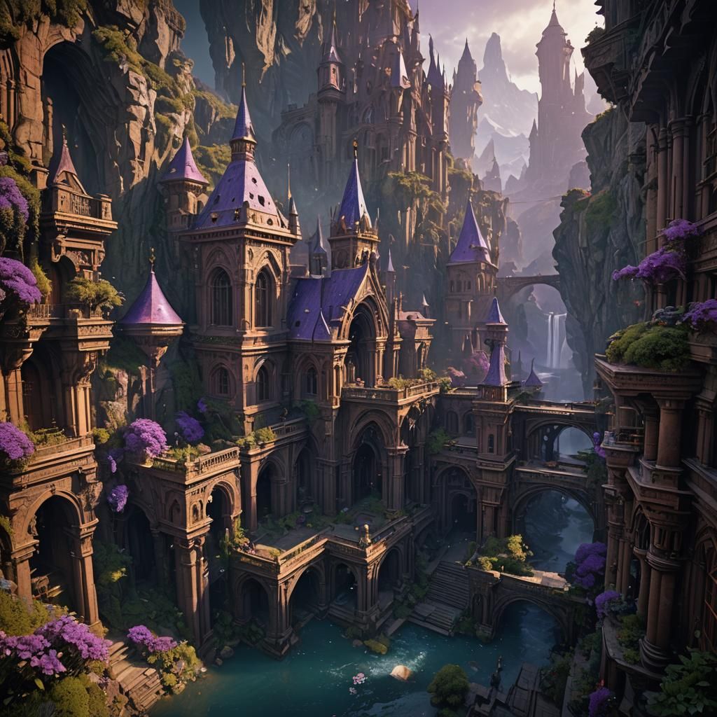 Dark Fantasy Concept Art in Epic Maximalist Style