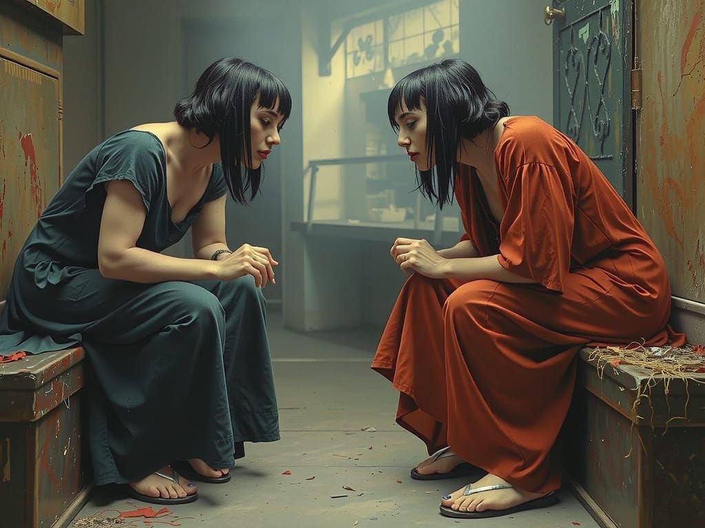 Woman at Doorway in Gothic Byzantine Style