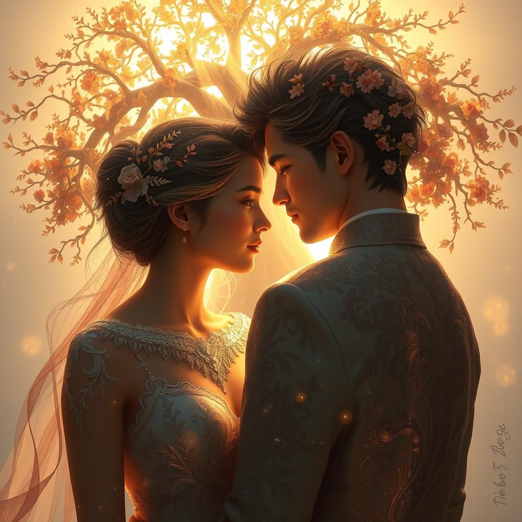 Ethereal Couple and the Tree of Love