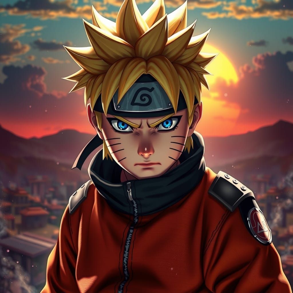 Naruto Uzumaki in Cinematic 3D Anime Style