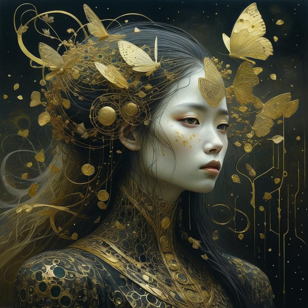 Intricate Entangled Artwork Inspired by Art Nouveau