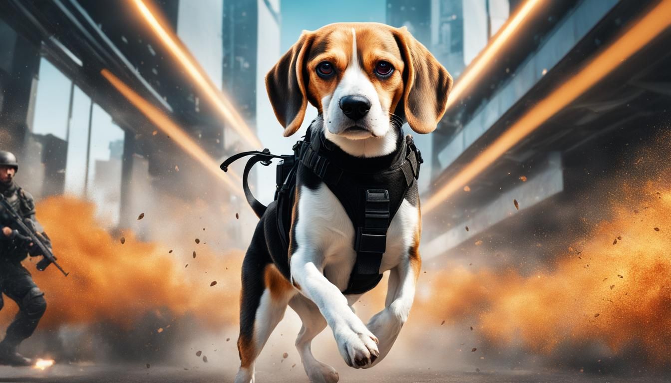 Beagle SWAT Team: Cinematic Hyperrealism
