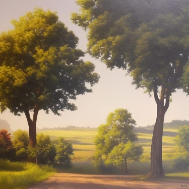 American Realism Nature Landscape in Acrylic