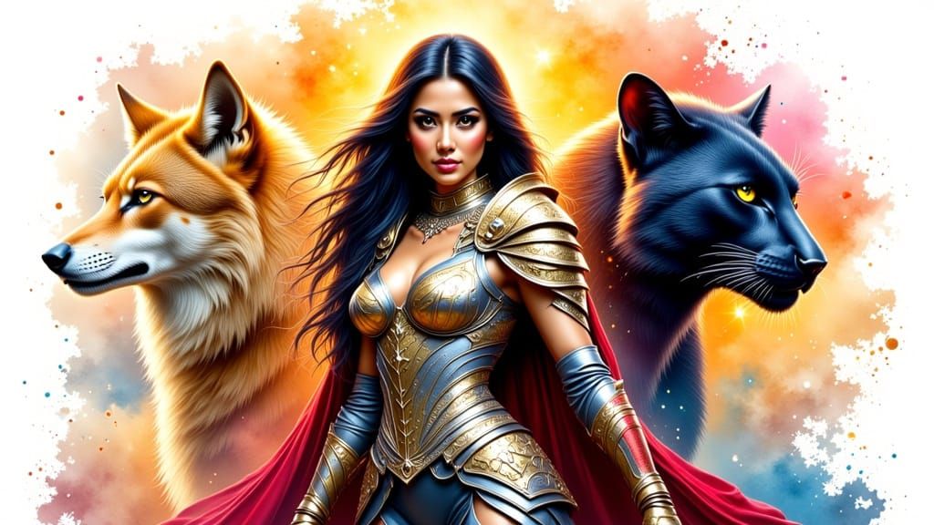 Fiora Embergrace: Fierce Warrior With Animal Companions