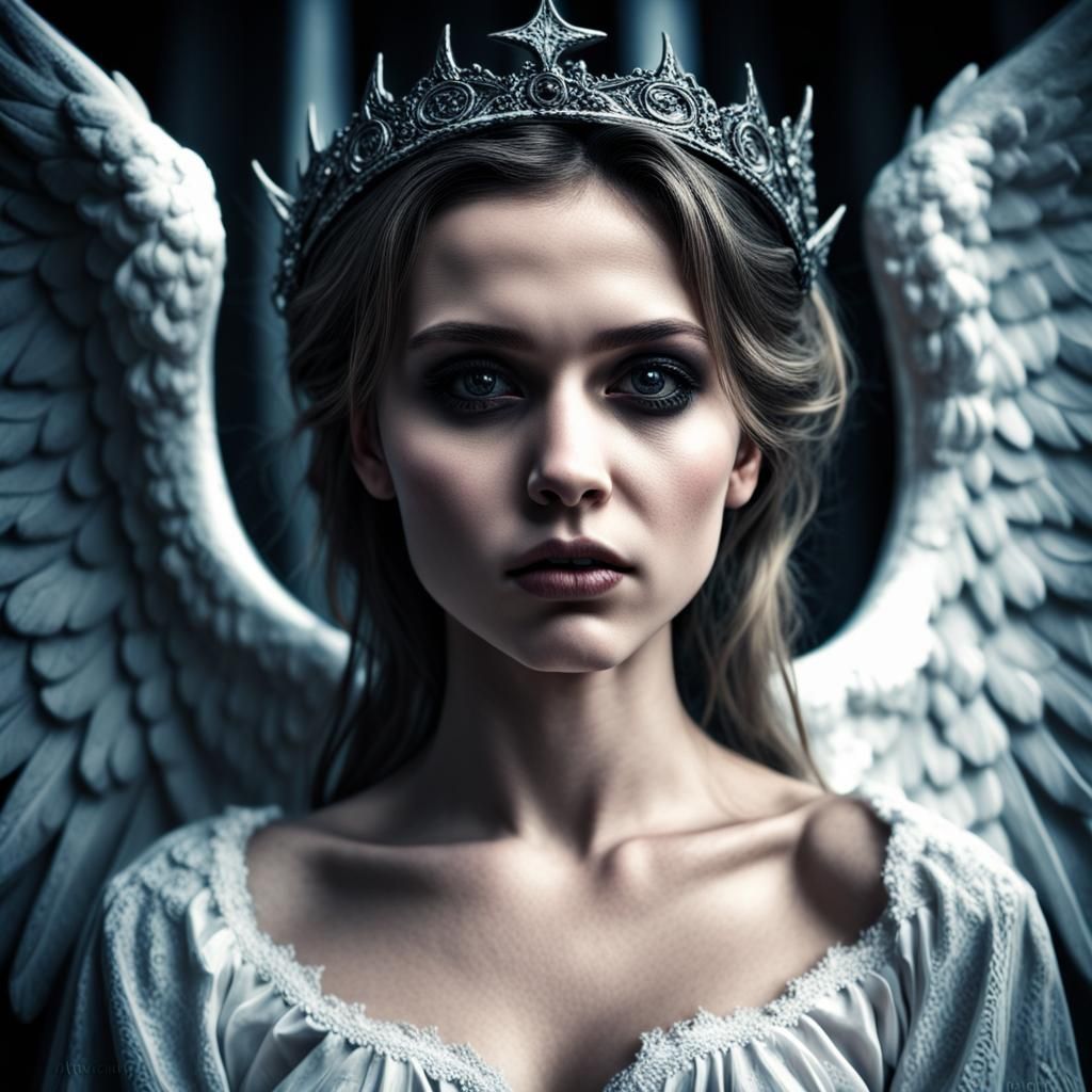 Angelic Demon: A Hyperrealistic Portrait