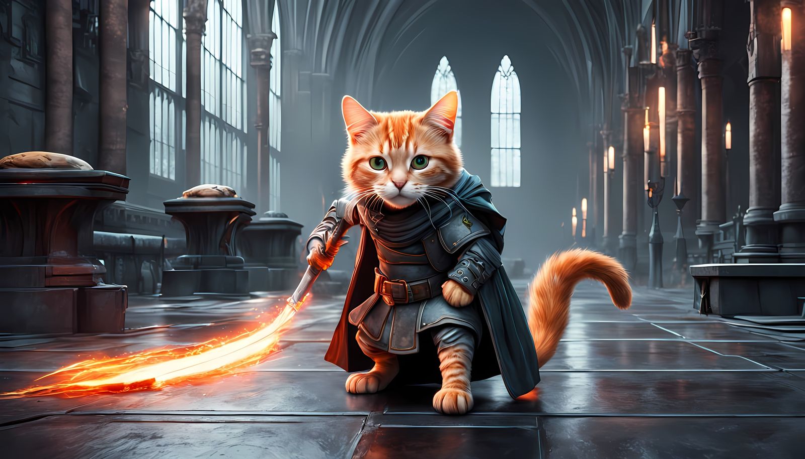 Ginger Cat Becomes Gryffindor Hero in Fantastical Hogwarts A...