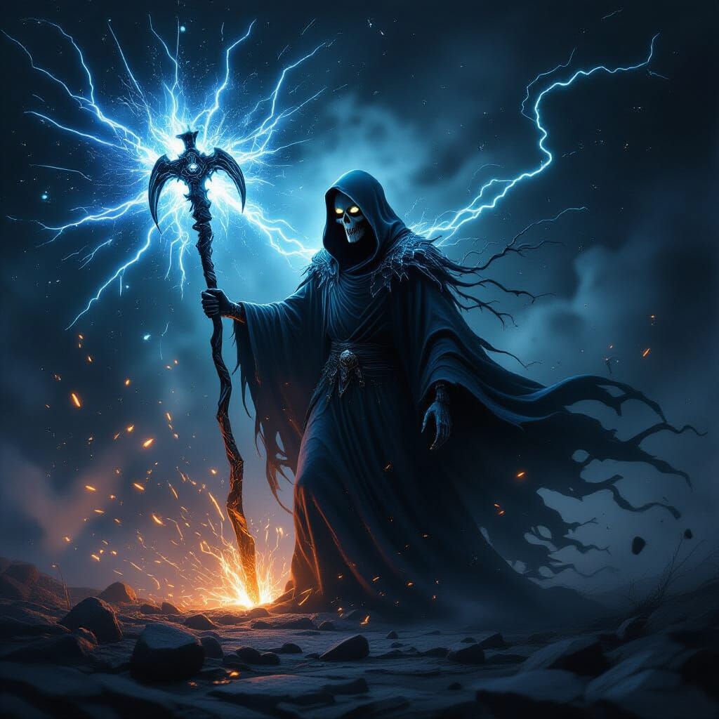 Grim Reaper Transforms Art into Cosmic Dust