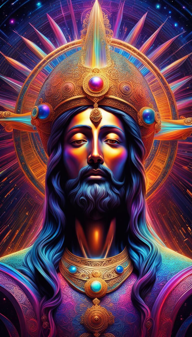 Mystical Cosmic Jesus in Ultrarealistic Detail