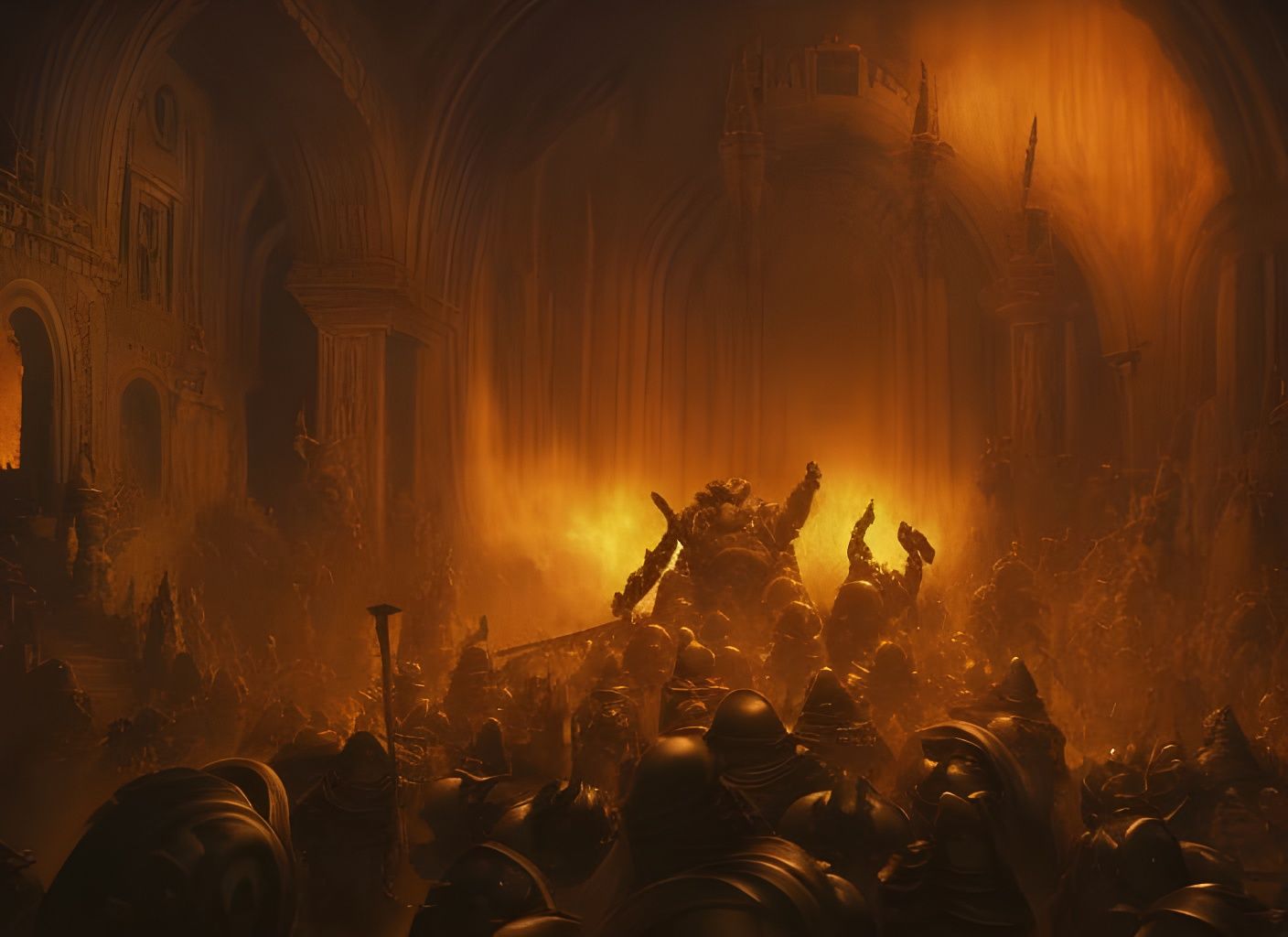 Dwarves and Ogre Battle in Epic Dungeon