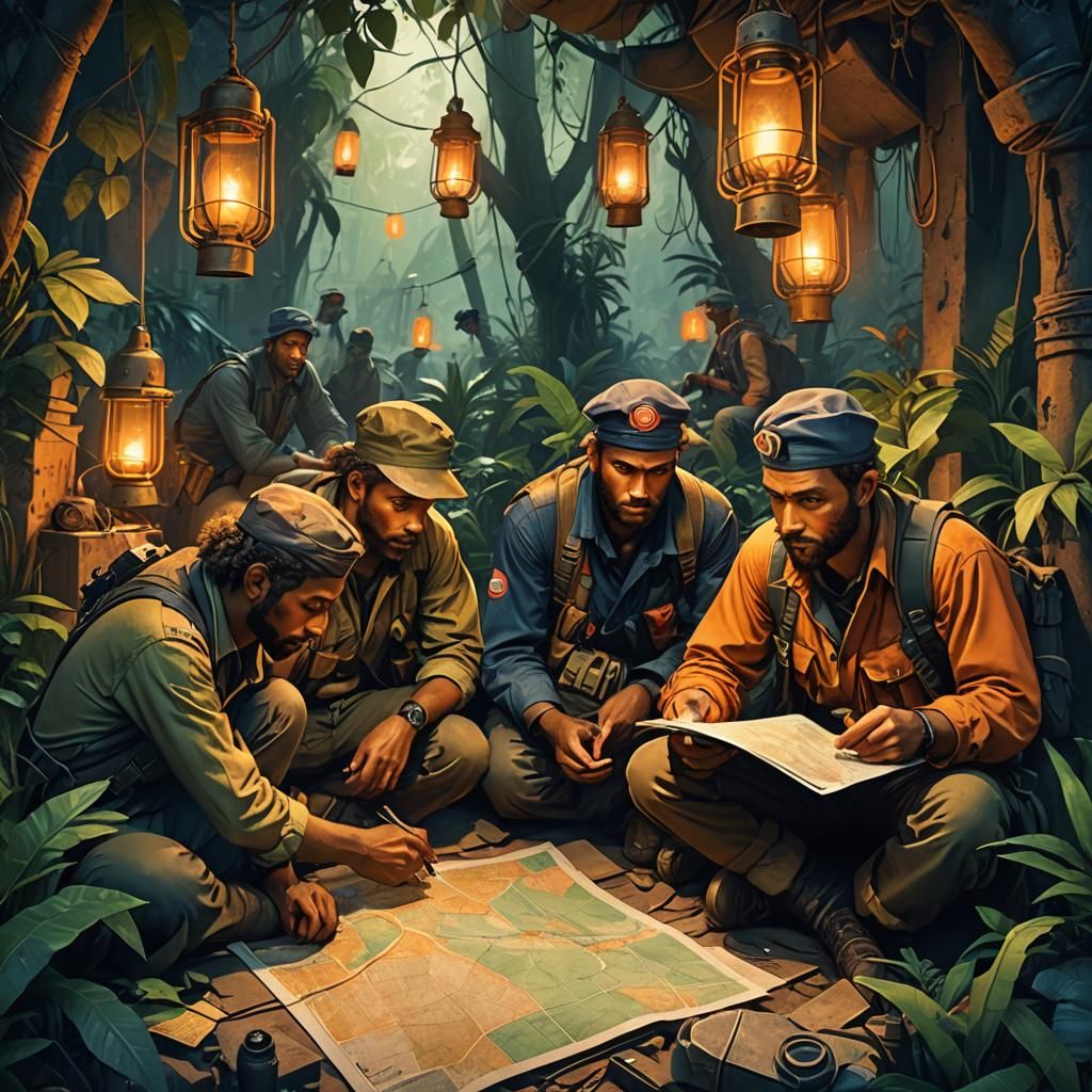 French Colonial Resistance Hideout: Fantasy Concept Art