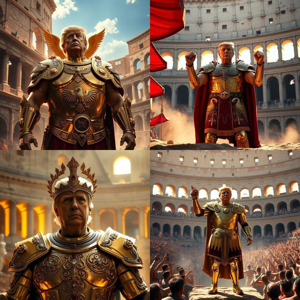 Vengeful Roman Emperor Trump Triumphs in the Colosseum