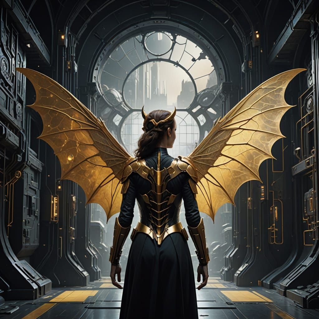 Young Woman with Vestigial Wings and Tail