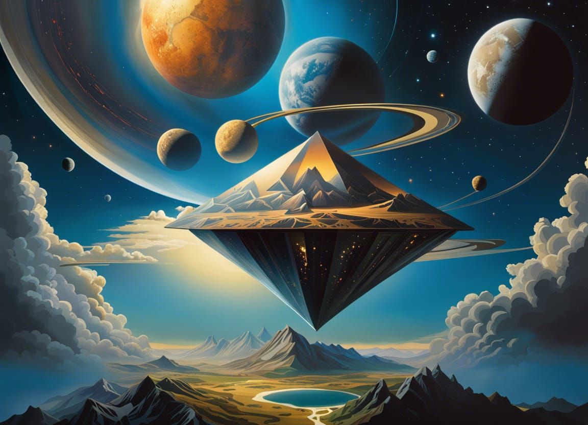 Winged Whale Flies Through Space: Surreal Digital Art