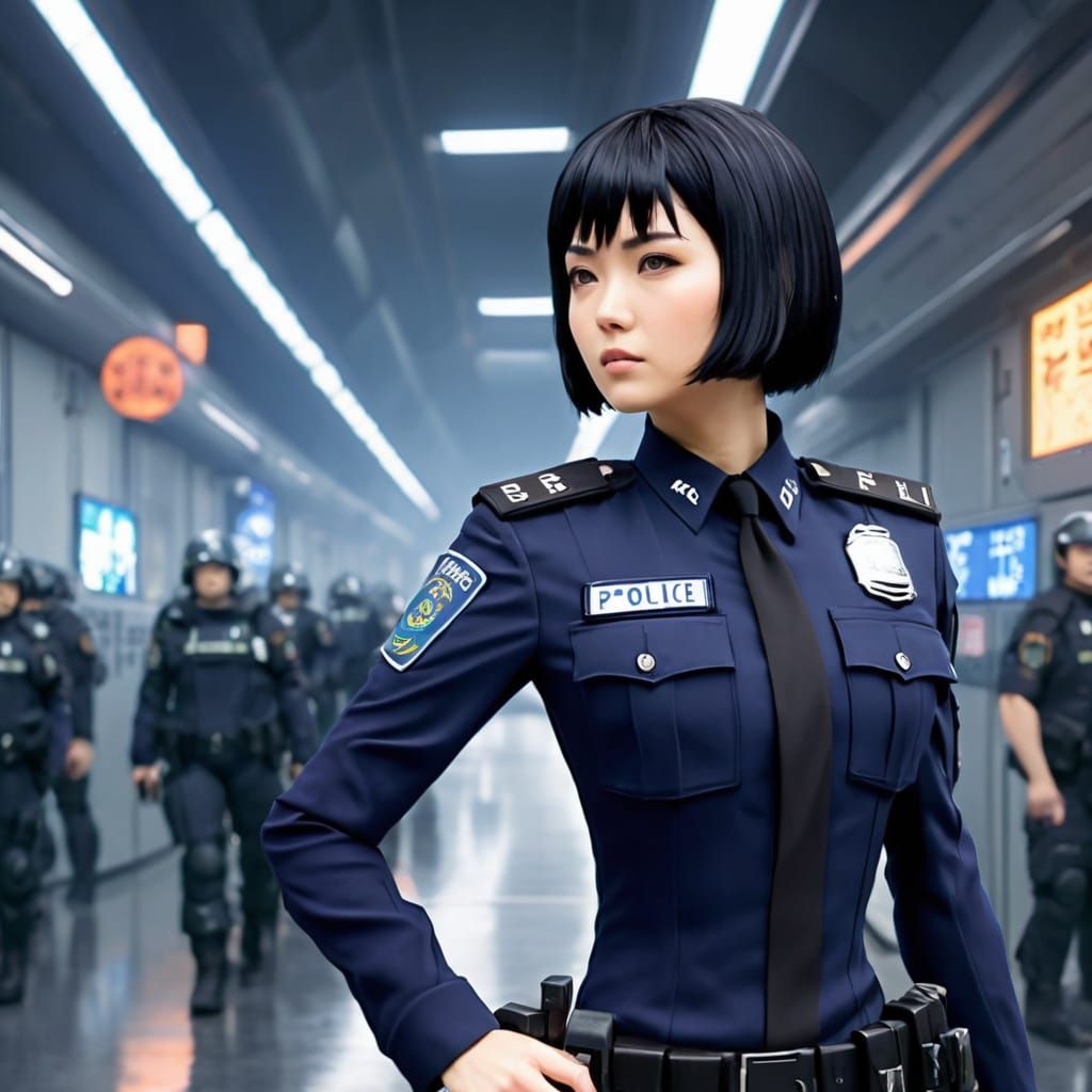 Anime scifi police officer...