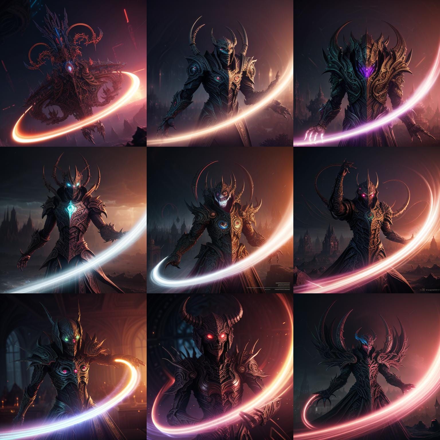 Trans-dimensional Archons Harvesting Energy: Concept Art