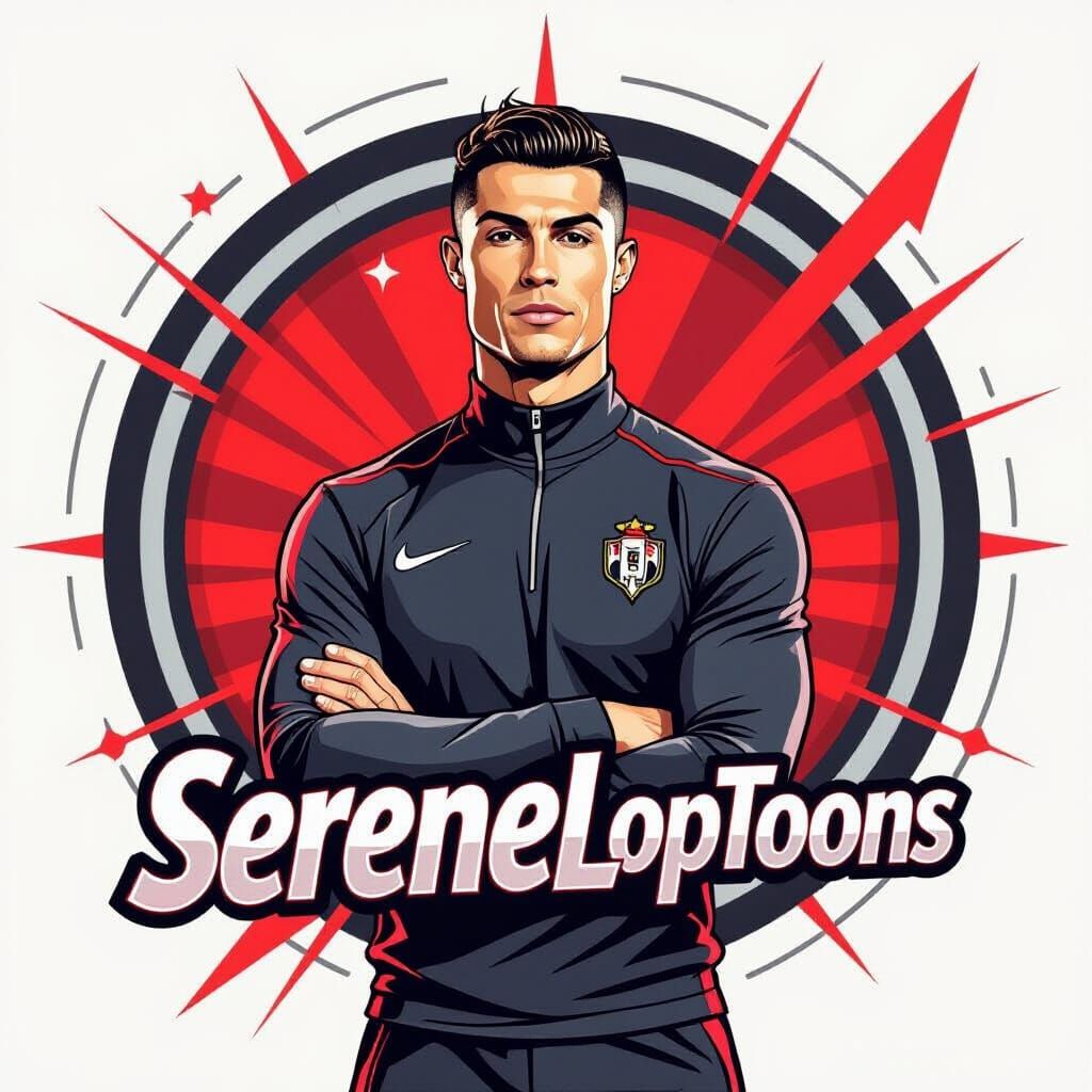 Cristiano Ronaldo Cartoon-Style Digital Illustration