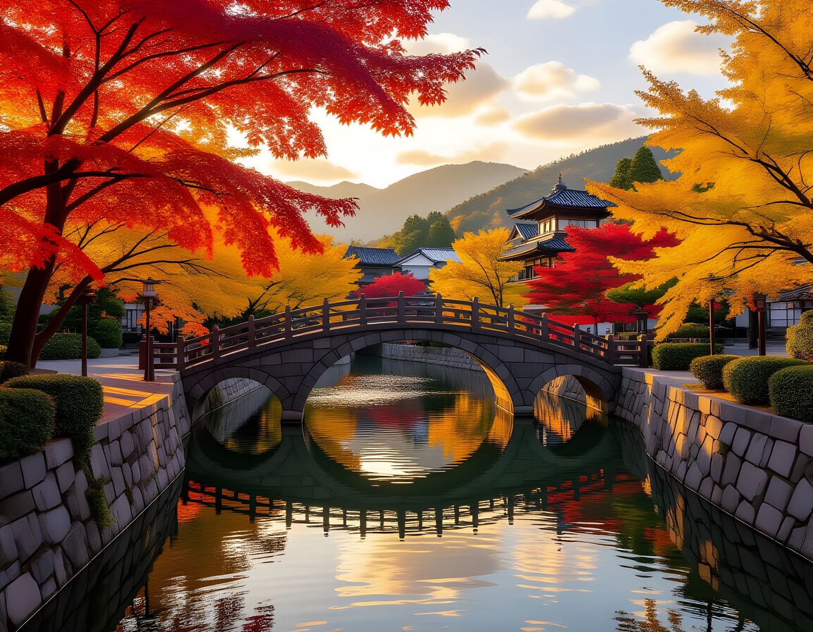 「水鏡の秋」Mizukagami no Aki - Autumn in the Water Mirror