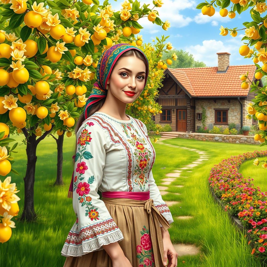 Peasant Woman Lemon Orchid