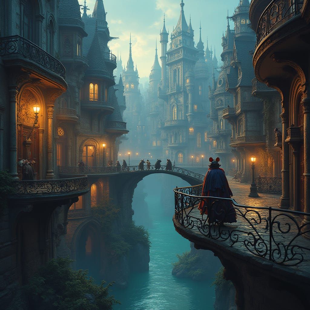 Fantasy Rats in Gothic City