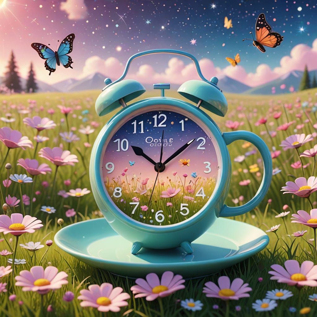 Joyful Pixar-Style Morning with Dancing Coffee Cup