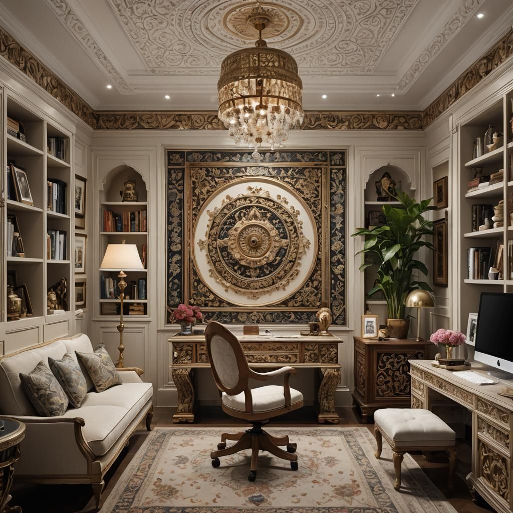 Intricately Decorated High Budget Home Study