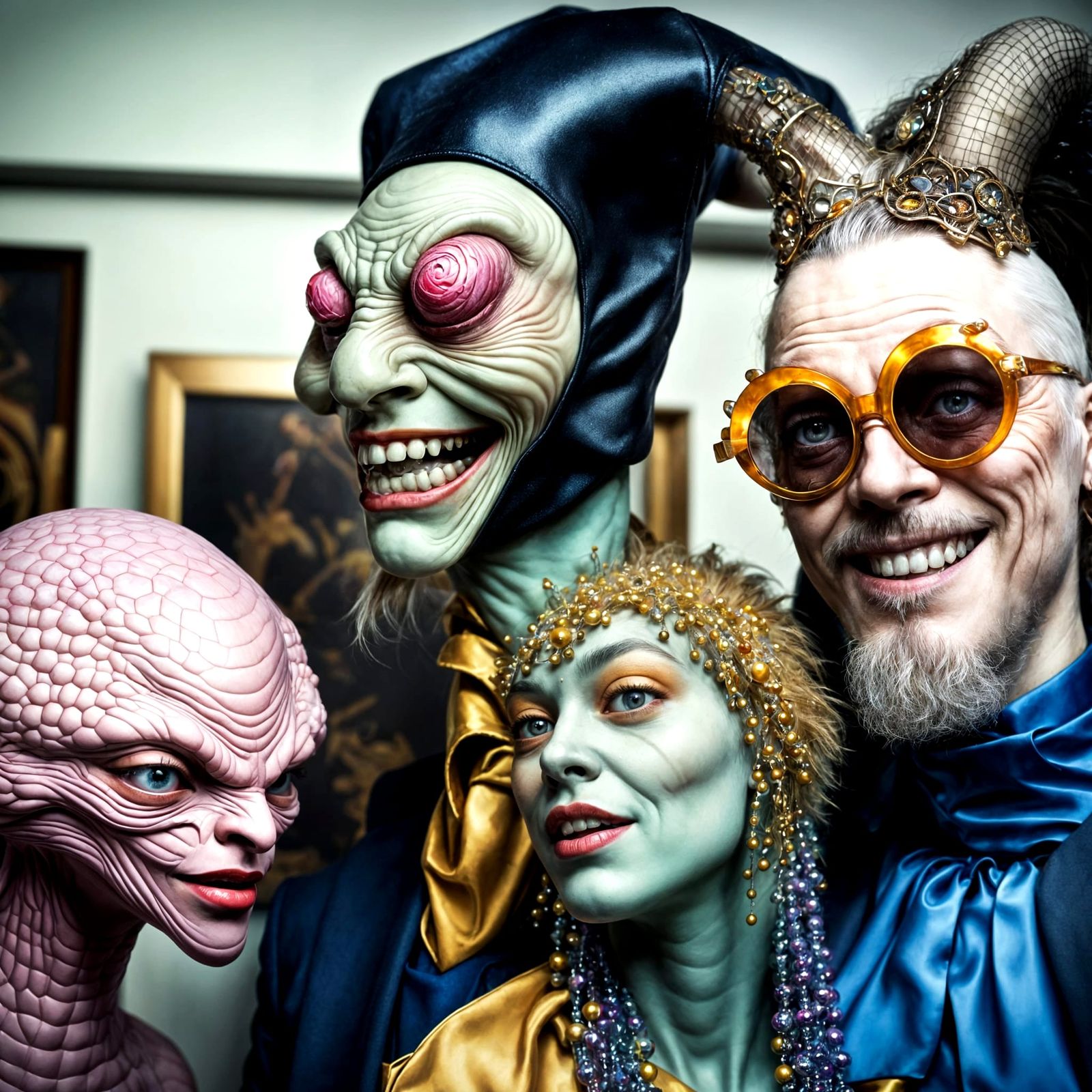 Extravagant Alien Characters in Bizarre Cosmic Setting