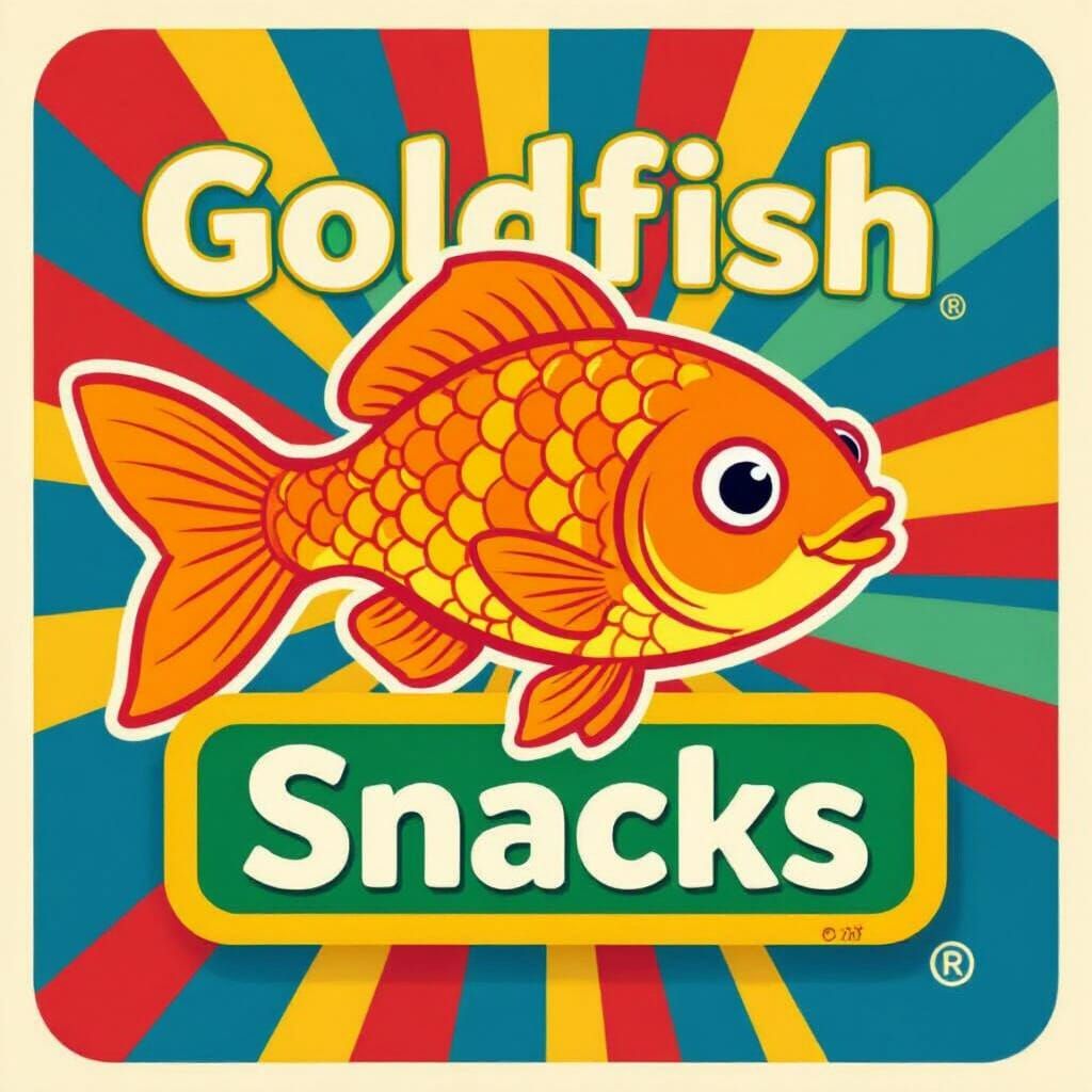 Goldfish Snacks Logo Inspired by Sesame Street Sign