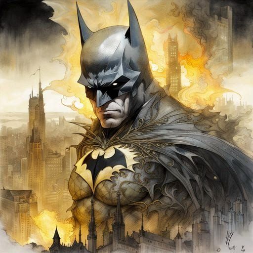 Stylized AI Rendition of Batman