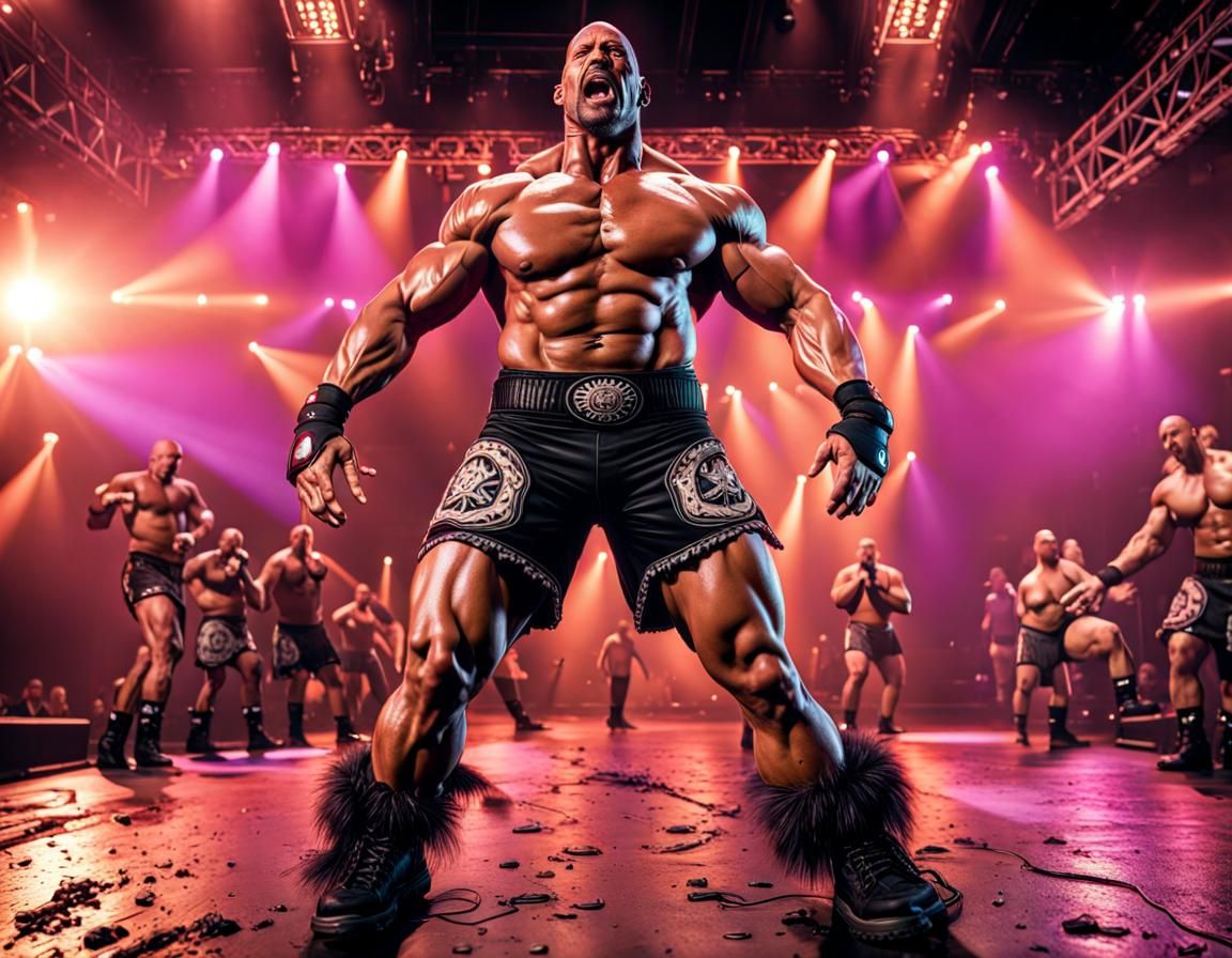 Stone Cold Steve Austin & The Rock in Tutus