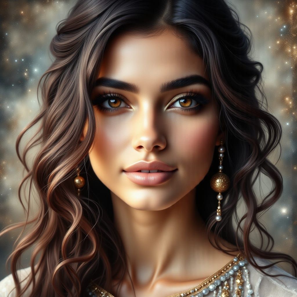 Beautiful Woman with Dreamy Enchantment in 8K