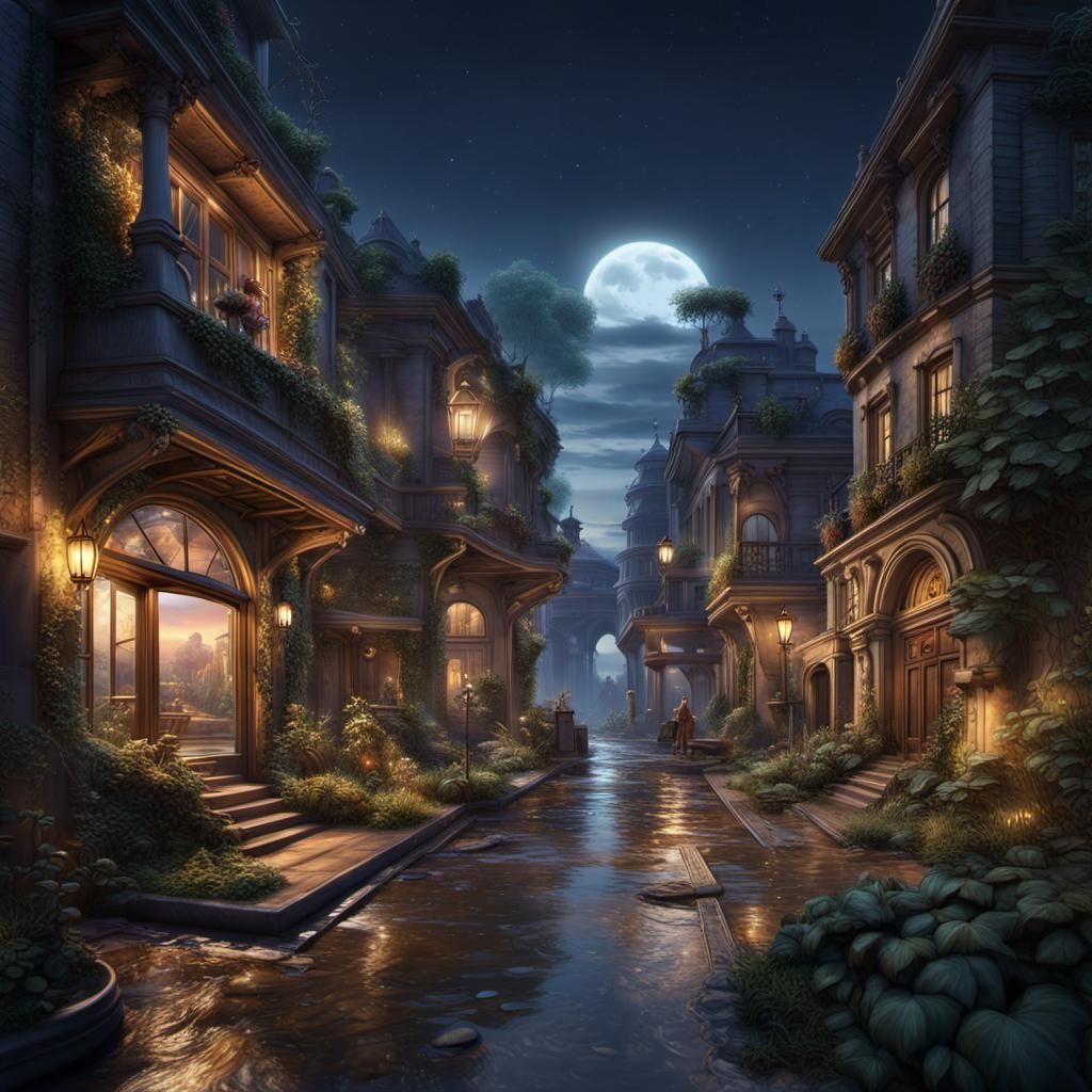 Day to Night Transition in Urban Landscape