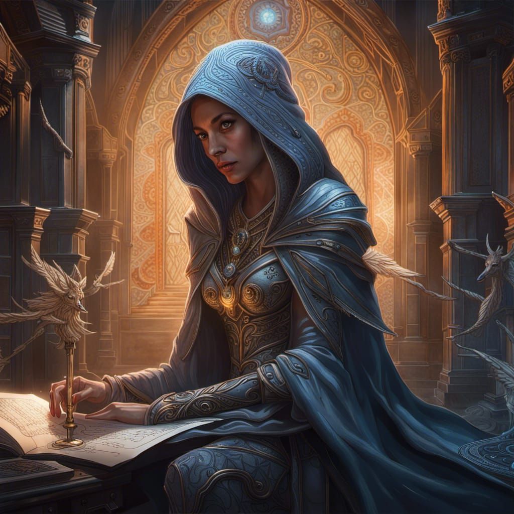 Hyper-Realistic Truthwatcher Lady Digital Painting