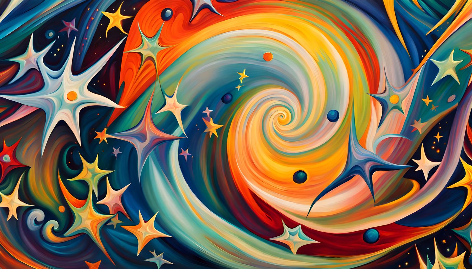 Iridescent Star Cluster Formation in Abstract Expressionism