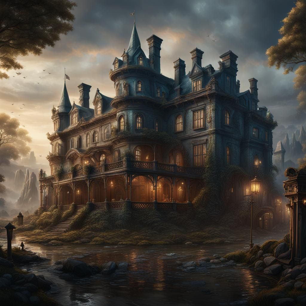 Fantastical Matte Painting with Intricate Detail