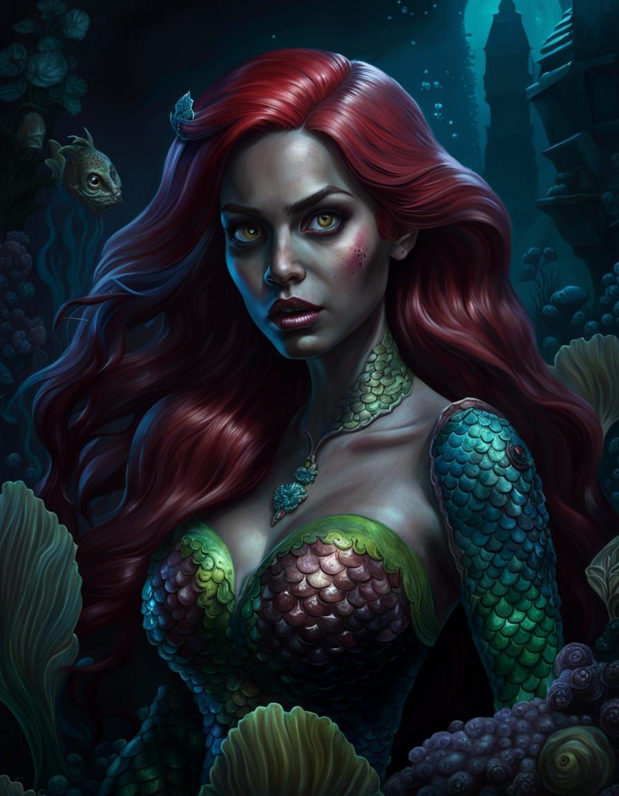 Evil zombie Ariel