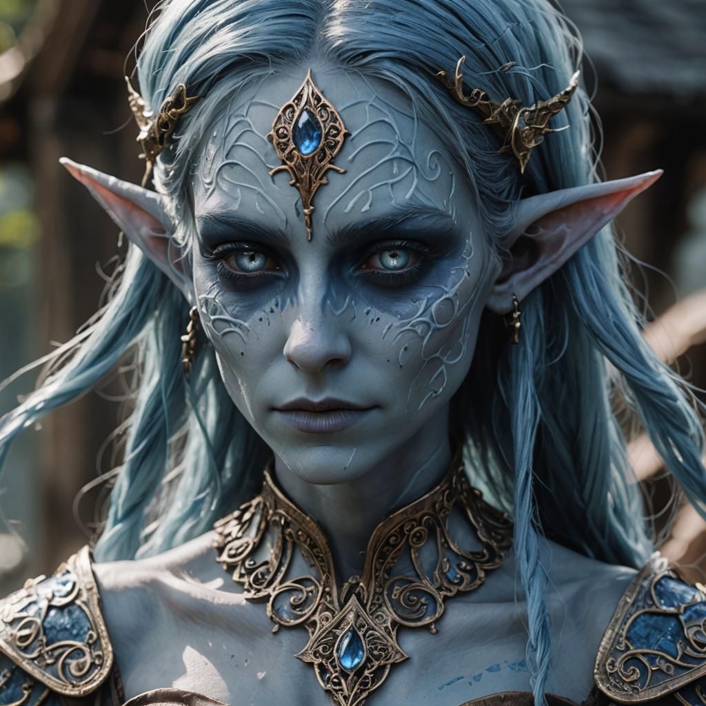 Blue Elf Scoia'tael Costume: Arcane Fantasy Portrait