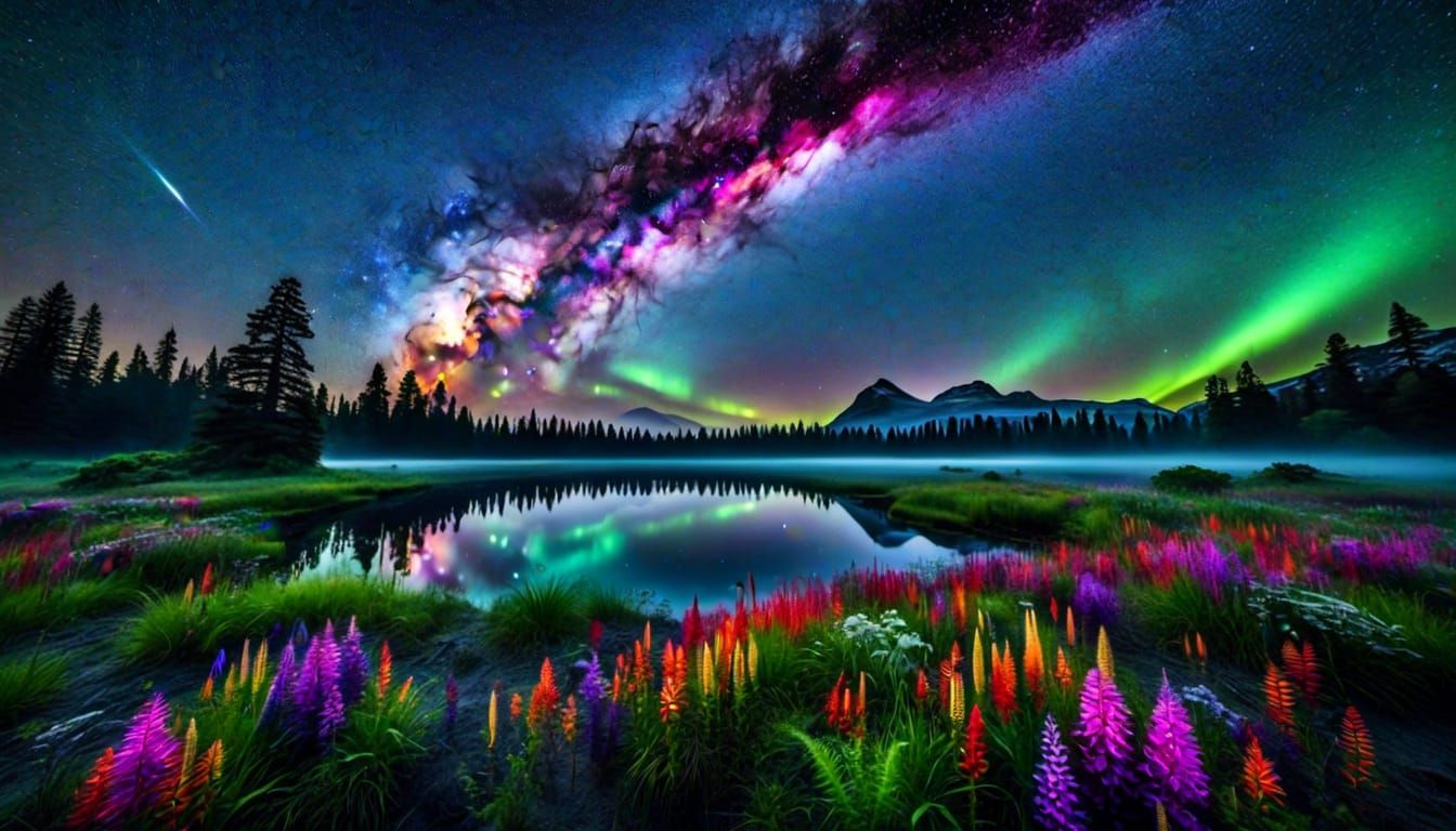 Landscape with Light and Shadow Effects