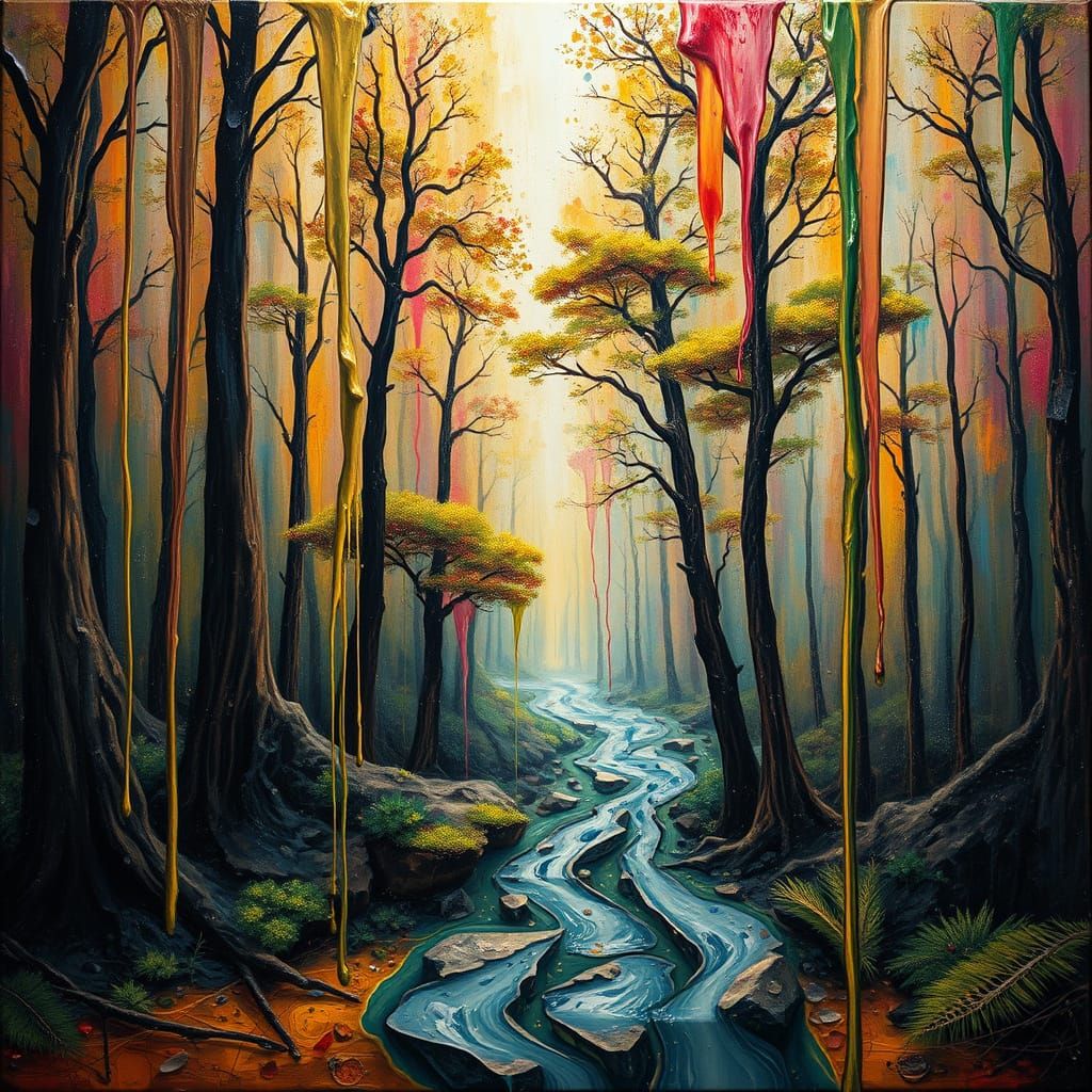 Surreal Painting Melts Reality in Vivid Colors