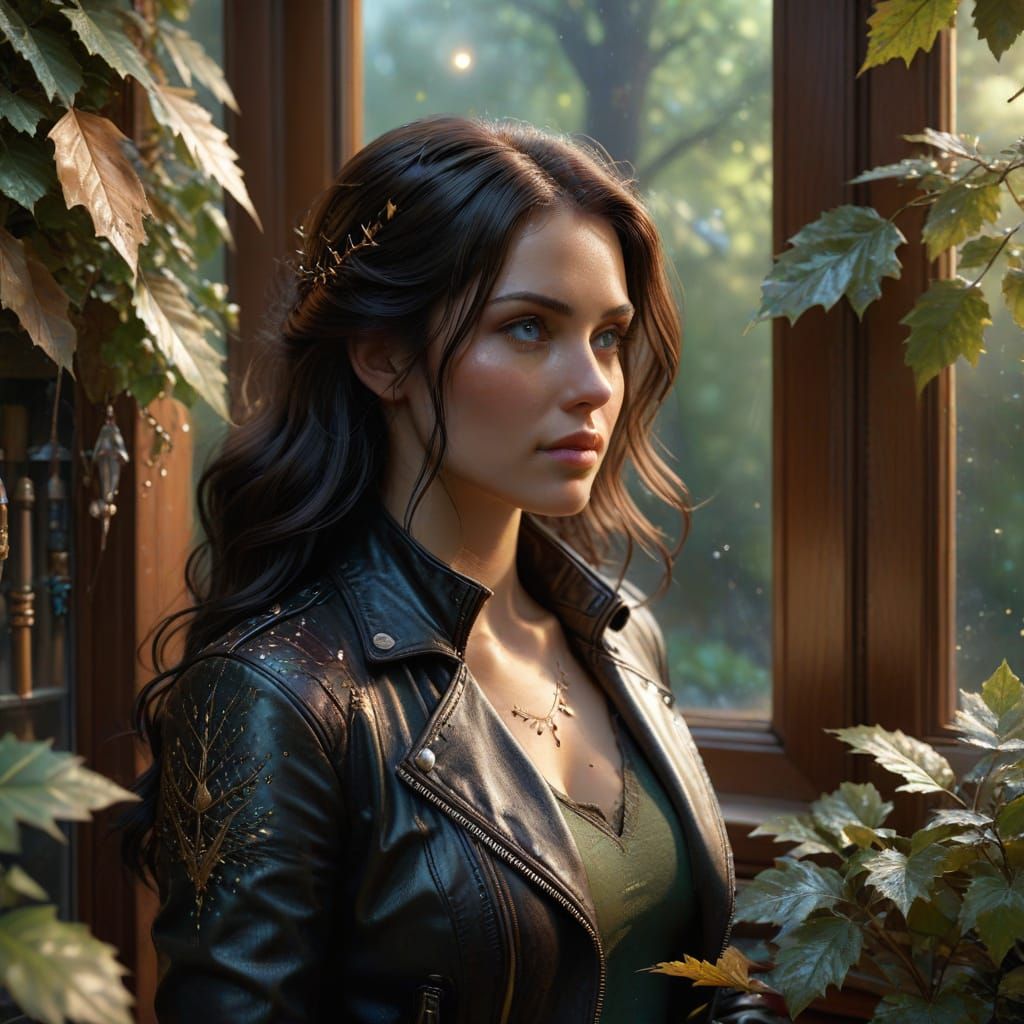 Leather Craftsman with Regal Bearing in Golden Hour