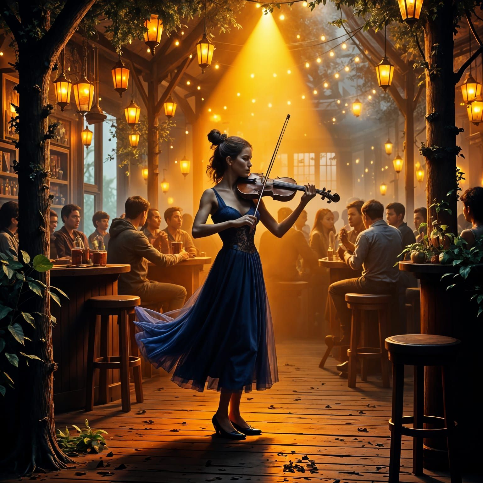 Surreal Fiddle Creation from AI Image Generator