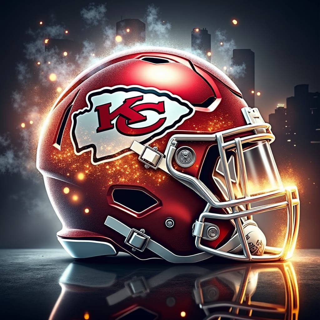Kansas City Chiefs Helmet in Futuristic Style