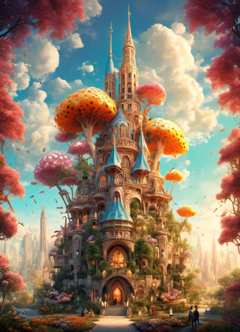 Fantasy Creature in Cheese Design with Volumetric Lighting